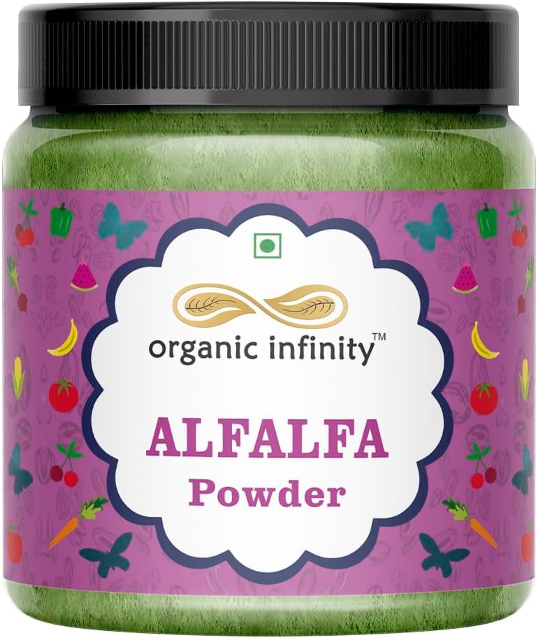 Alfalfa rohupulber (100 Gram/3,5 Ounce) Medicago Sativa