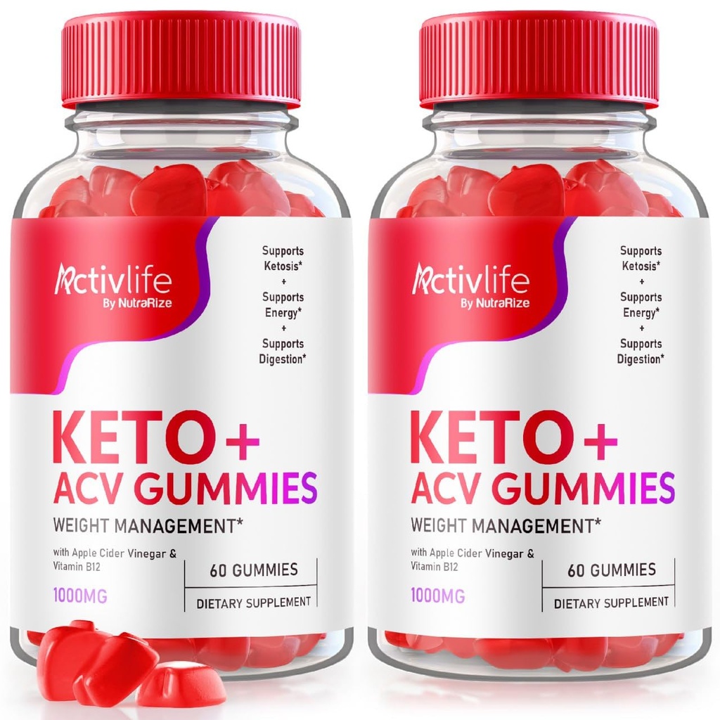 NutraRize (Pack of 2 ActivLife Keto + ACV Gummies for Advanced Weight Loss, Advanced Valem, Arvustused (120 Gummies)