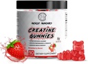 Lihased Munchies Kreatiin Närimiskummid Meestele Ja Naistele - Infundeeritud Beeta-Alaniini-5g Kreatiin Per Serving-Suureneb Tugevus, Vastupidavus Ja Taastamine-Vegan, NonGMO (Maasikas Burst)