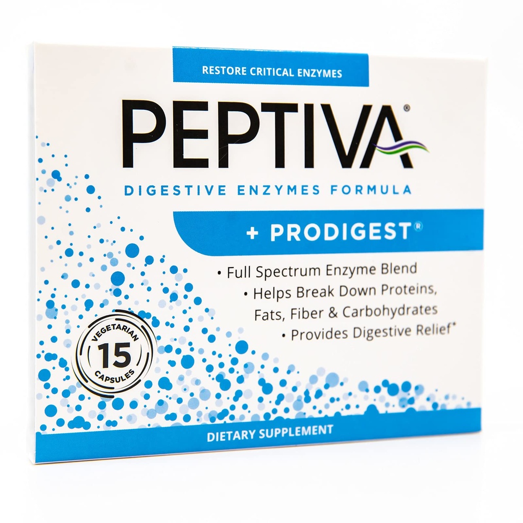 Peptiva seedeensüümi lisand + ProDigest - aitab puhitus, gaas, kõhukinnisus - 15 loend