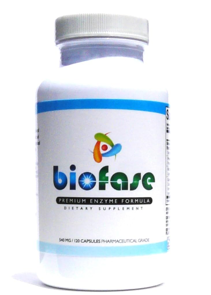 Biofase-Premium-Ensüüm-Formula 120 Kapslid - Biofilm Kaitse ja seedimine - Süsteemsed Ensüümid Sooletervise Toetamiseks - Ei Täiteaineid!