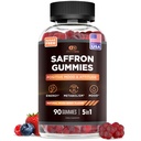 TÕHUS NUTRA Safran Gummies | Suhkruvaba toidulisand D2-vitamiiniga, kannatuslill, naistepuna ja GABA | Positiivne meeleolu, seedimine, energia | looduslik marjamaitse, valmistatud USA-s (90 loend)