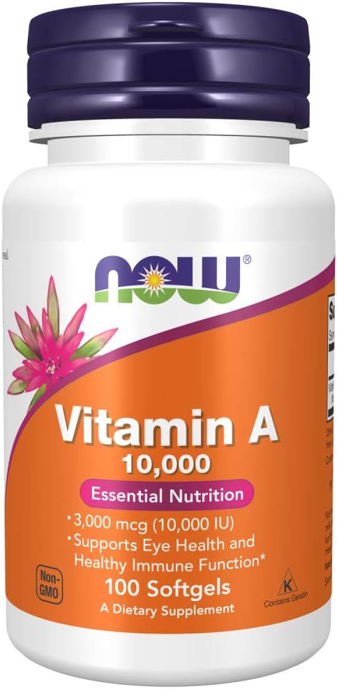 Nüüd toidud, A-vitamiin, 10 000 IU, 100 Softgels