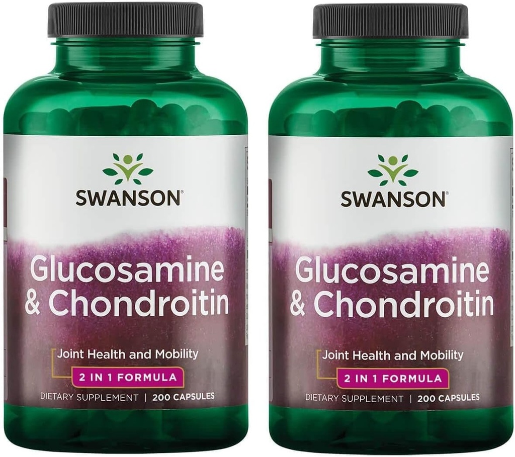 Swanson Glükosamiin & Chondroitin Combo 500/250 Milligrams 200 kapslit (2 pakendit)