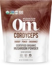OM Seene Cordyceps Powder 7.05 oz (100 Servings) – Orgaaniline, Vegan, Non-GMO, Gluteenivaba – energia, vastupidavuse ja vastupidavuse tugi – Adaptogenic Superfood for Sport, Performance, Smoothies & Tea