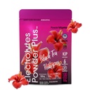 PowderVitamin Electrolytes Powder Plus (100 Servings) Must tee Hibiscus Elektrolüüt Keto, suhkruvaba, roosa Himaalaja sool, 1000mg kaalium, 120mg Kaltsium, 120mg Magneesium, Hüdraadipulber