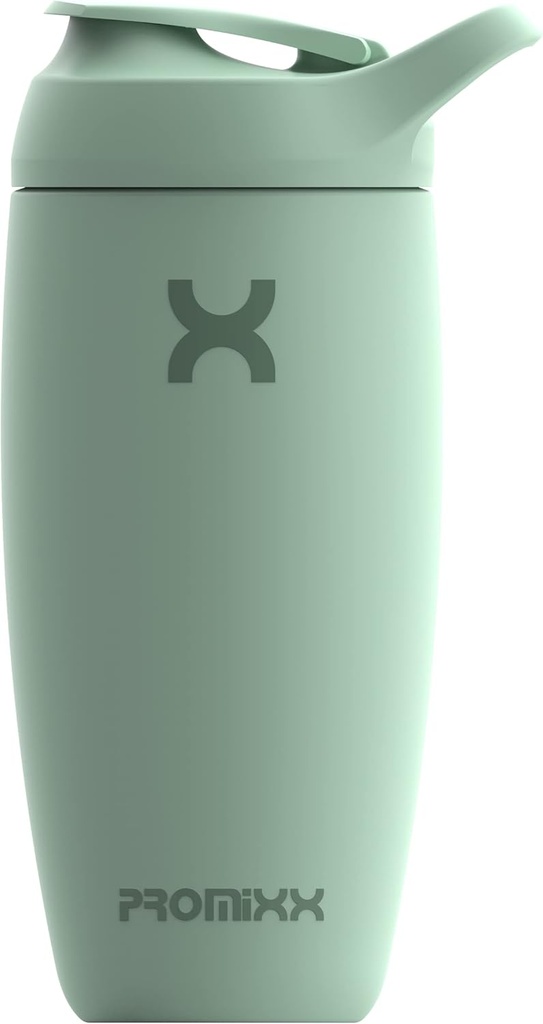 Promixx Pursuit Shaker Bottle Isoleeritud roostevabast terasest veepudeli ja raputuskarikas, 18oz, Seagrass Green