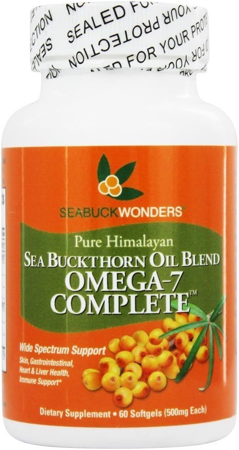 Seabuck Wonders Sea Buckthorn Omega 7 Täielik - 500 mg - 60 Softgels
