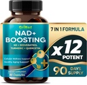 GriMed NAD + Boosting 16 550mg- x12 Võimsus NR + Resveratrol kurkum + kvertsetiin - rakuenergia, rakuparandus, tervislik vananemine - USA valmistatud ja testitud (90 loendit (1. pakk))