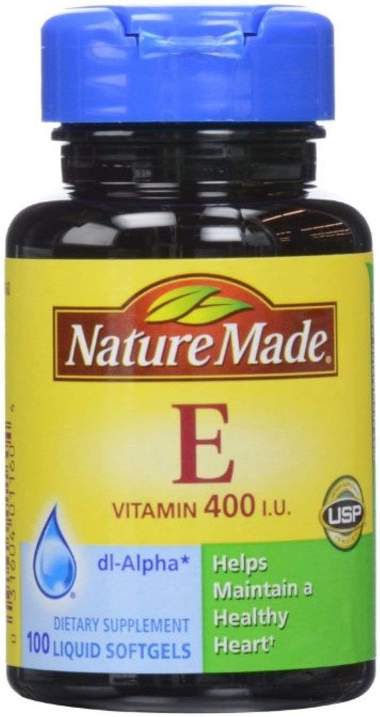 Loodus Valmistatud dl-Alpha Vitamiin E 400 IU Softgels 100 ea (pakk 4)