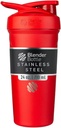 BlenderBottle Strada Shaker Cup Isoleeritud roostevabast terasest veepudel traadi viskiga, 24-kordne, punane