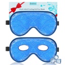 BeeVines Cooling Eye Mask, 2 Pack XL Jumbo Suuruse sügavkülmik Gel Eye Masks for Puffy Eye Face, Ice Eye Mask, Cold & Soe Compress, Frozen Ice Pack for Post Eye Surgery & Allergies (Navy Blue)