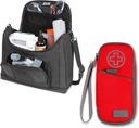 USA GEAR Nebulizer kandekott + isoleeritud astma inhalaatori kaas (punane) - komplekt