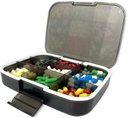 Suur Pill Organizer, 7.7x5.7" Travel Vitamiin Box Valguskindel 9 Komponendid Portable Pill Cases Supplements Dispenser Niiskus Tõend Pill Holder Meditsiinikonteiner