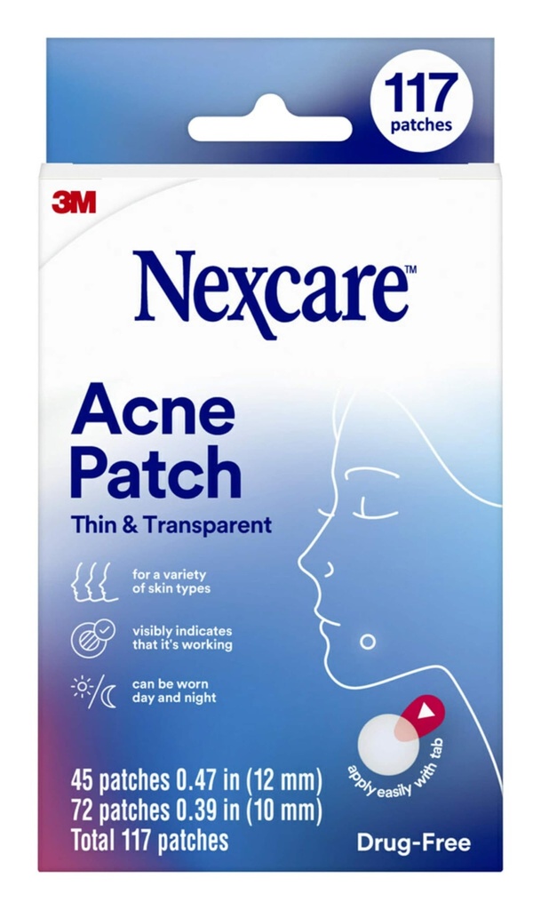 Nexcare õhukesed ja läbipaistvad akne plaastrid, nahakate neelab Pus ja õli ummistunud pooridest, valmistatud hüdrokolloidiga, vahekaart Võimaldab hõlpsat eemaldamist Linerist - 117 Pimple Patches