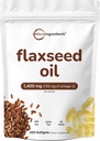 Linaseemneõli 1400mg Softgels, 300 Counts | w/ 700mg ALA Omega 3, külmpressitud, rikas rasvhapete, alfa-linoleenhape, tugisüdame tervise ja immuunsüsteemi | Non-GMO, No Gluten - 300 Servings