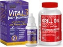 Vital 3 Joint Solution® kliiniliselt tõestatud vedel põlve relief + Bronson Antarktika krillist õli 1000 mg Omega-3s EPA, DHA