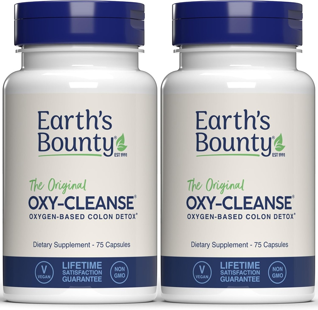 Maa Bounty Oxy-Cleanse Colon Conditioner - õrn Colon Cleanse seedetrakti tervise jaoks - Kõhukinnisuse leevendamine - Natural Colon Detox - 75 kapslit - 2-pakk