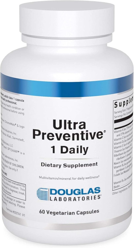 Douglas Laboratories Ultra Preventive 1 Daily | Multivitamin and Mineral Supplement to Support Energy Production, Immune Function, and Overall Health* | 60 Capsules