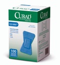 Curad Fingertip Adhesive Bandages, Food Service Blue Detectable Bandage, 100 Count,Fingertip 1.75" x 2 " (pakend võib erineda)