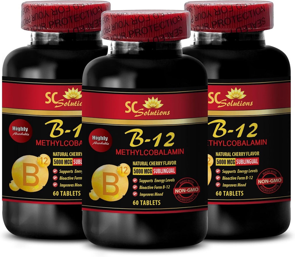immuuntoetuse tabletid - METÜÜLKOBALAMIIN VITAMIIN B-12 5000 - vananemisvastane lisand naistele, parimad energialisandid, vastupidavus, immuuntoetuse kapslid, vitamiin b 12 ainevahetus - 3 Bot 180