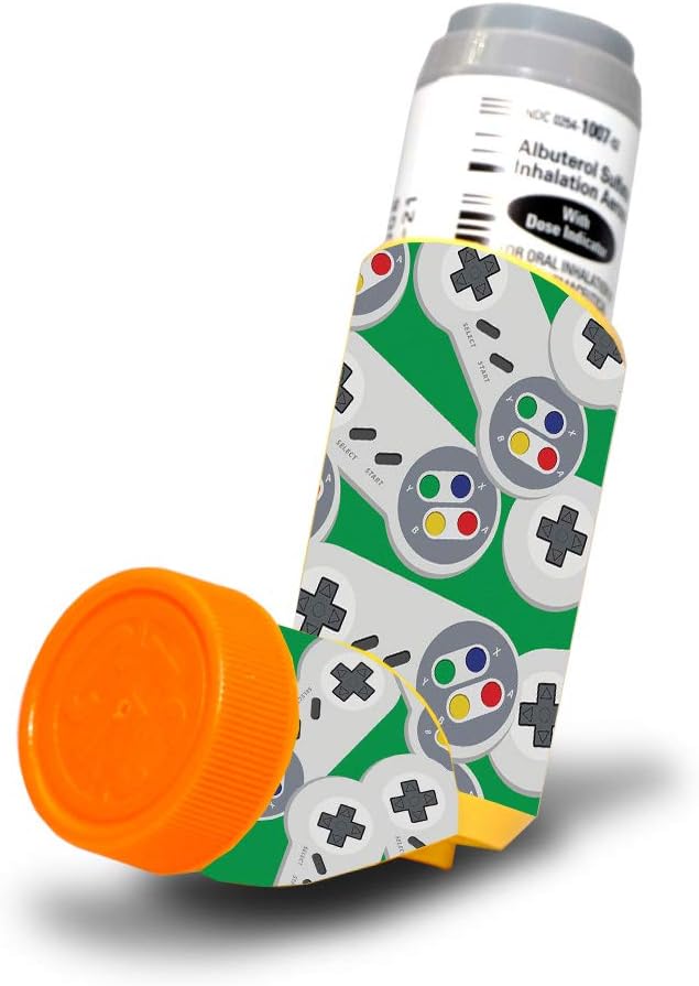 MightySkins nahk proventil HFA astma inhalaatorile - Retro Controllers 3 | Kaitsev, vastupidav ja ainulaadne Vinyl Decal wrap Cover | Lihtne rakendada, eemaldada ja muuta stiile | valmistatud USA-s