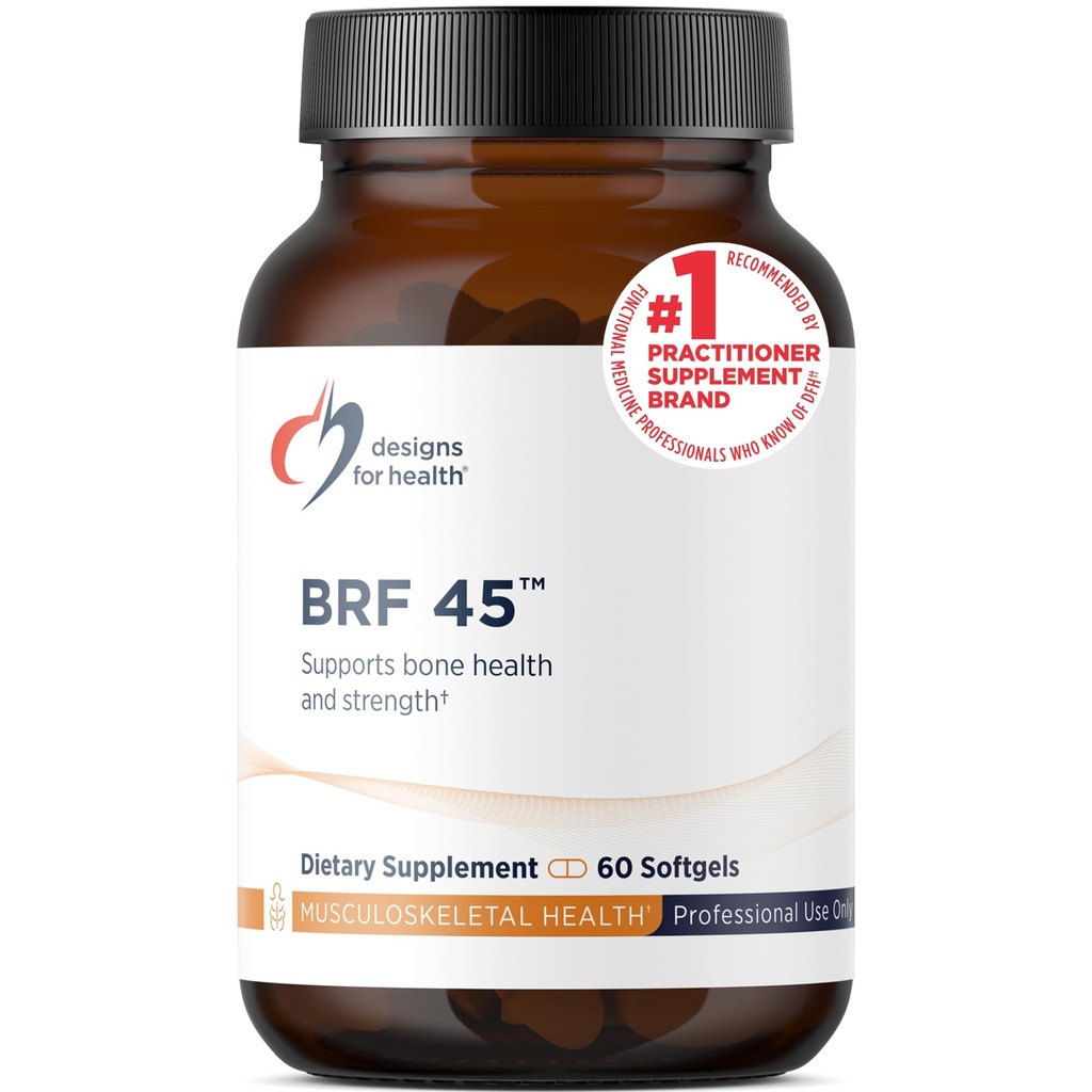 Disainid Health BRF 45 - Vitamiin K1 + Vitamiin K2 kui MK-4, et edendada luu tugevust, tervislik vananemine + arteriaalne tervis - 2 vormid vitamiin K + GG, et aidata vitamiini K2 MK4 tootmine (60 Softgels)