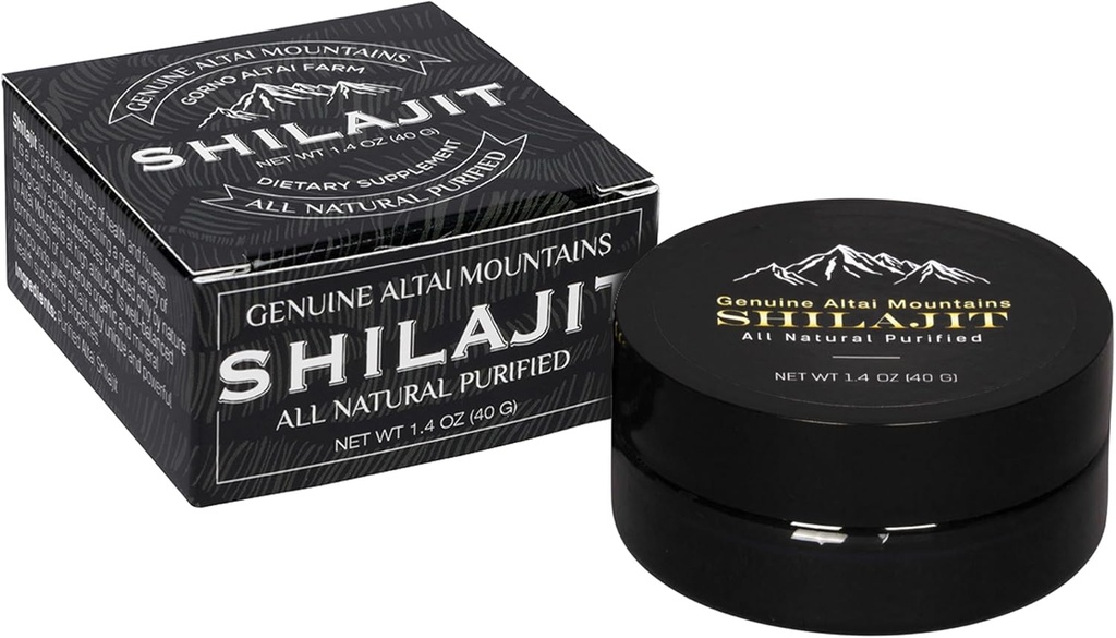 Sayan Pure Shilajit Vaik 1.4oz/40g, 265 Servings - Tugev orgaaniline Fulvic Acid Supplement - toetab immuunsüsteemi, mälu, fookust ja annab looduslikku energiat, Detox - Vegan, Non-GMO