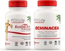 Full Life Reuma-Art X Tugevus ja Echinacea kapslid - ühine tugilisa - Echinacea Purpurea ekstrakt - Kosher, Gluteenivaba - 90 Veggie kapslit iga