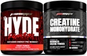 PROSUPPS Hyde Signature Jätkuvalt Pre-Workout, Fruit Punch ja Kreatiin 300 Bundle