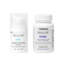 Skinuva® Scar (0, 5 oz) & Bruise (14 kapslit) - Advanced Silicone Cream formuleeritud kasvufaktorid ja homöopaatiline Bruise Remedy formuleeritud Arnica, Bromelain & Zinc