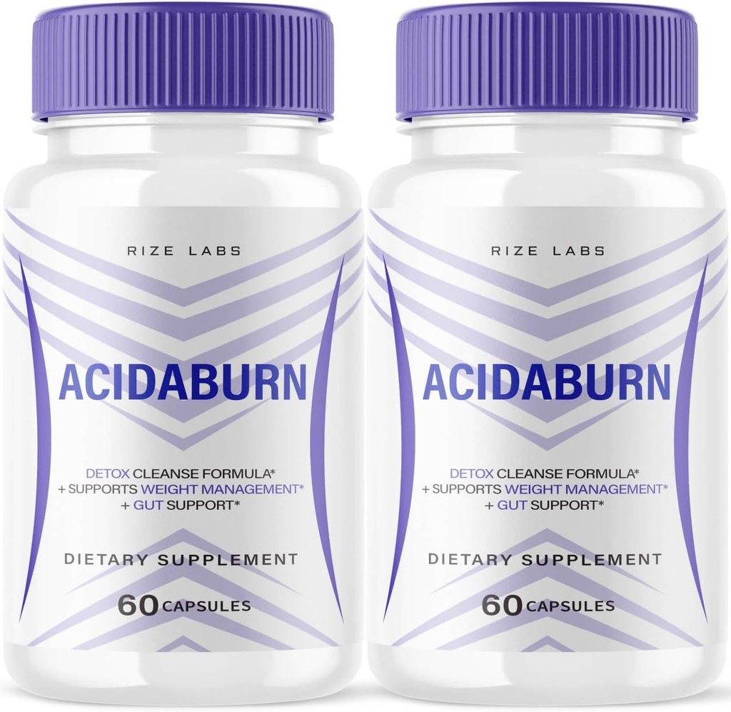 (2 Pack) Acidaburni kapslid, Acidaburni täiustatud pillid tervisliku kehakaalu langetamiseks, Acidaburni aktiivne elustiil parema elu jaoks, Acidaburni maksimaalne tugevus valem, Acidaburni ülevaated (120 kapslit)