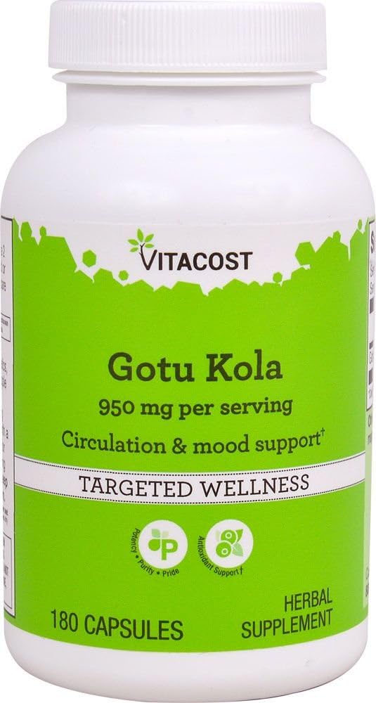 Vitacost Gotu Kola - 950 mg portsjoni kohta - 180 kapslit