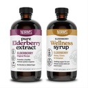 Norm's Farms Elderberry Extract & Wellness Syrup Bundle 2 PK - Immune Support Elderberry Syrup for Kids & Adults - Made in USA, Pure, Potent, Natural Ingredients, Vegan, Gluteenivaba, Non-GMO - 8 Oz