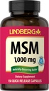 Lindberg MSM kapslid 1000mg | 150 pillid | Naiste ja meeste täiendus | Metüülsulfonüülmetaan | Mitte-GMO, Gluteenivaba