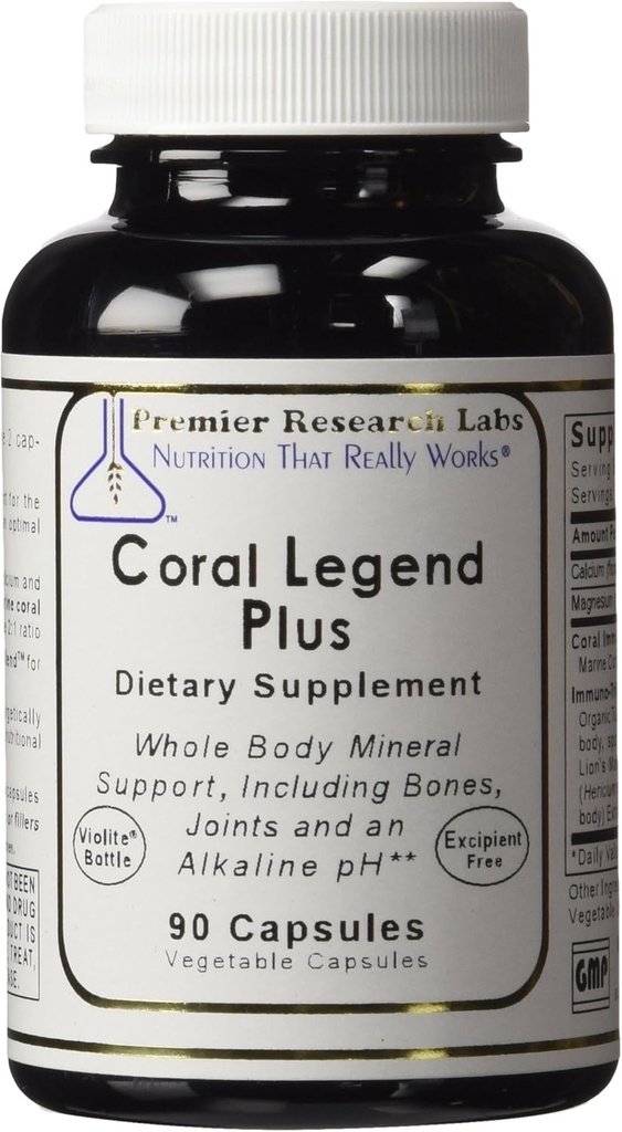 Coral Legend Plus, 90 kapslit - pH toetusvalem kogu keha mineraalide toetamiseks, sealhulgas luud, liigesed, hambad ja aluseline pH