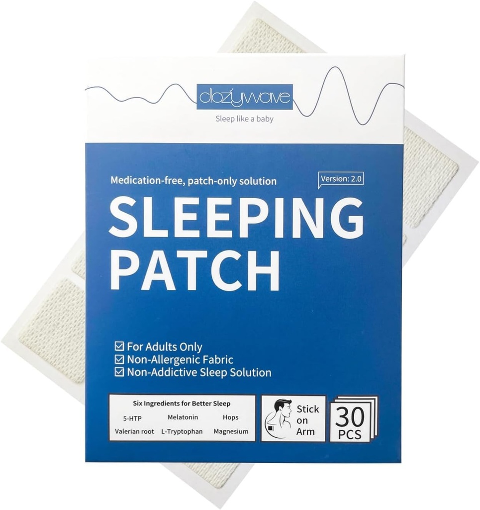 Sleep Patches (30 Patches) koos melatoniini Une abivahendid täiskasvanutele