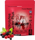 PowderVitamin Electrolytes Powder Plus (20 Servings) Vaarika elektrolüüt Pulber Nullkalor Keto,0 Suhkur, Ei Maltodekstriin,1000mg Kaalium,120mg Kaltsium,120mg Magneesium, Roosa Himaalaja sool