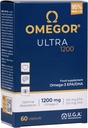 OMEGOR Omega 3 kalaõli 1200mg Ultra - 610mg EPA ja 510 DHA Omega3 IFOS sertifitseeritud - kõrge biosaadavus ja ei järelmaitse (60 Caps)
