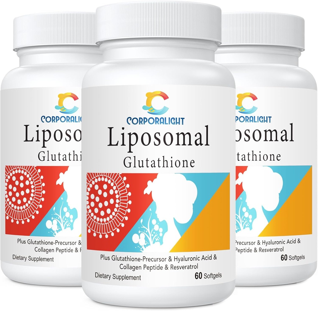 Liposomaalsed glutatiooni pehmed geelid, tõhustatud imendumine - liposomaalne imendumine, aktiivne vorm L-glutatioon, rakuline, immuunfunktsioon ja maksa detox, rikkalik antioksüdantne valem, gluteenivaba, 180 Softgels