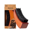 Red by Kiss Beard Brush 100% looduslike metssiga harjad meestele, Premium Wooden Brush, Beards Vuntsid Grooming Raseerimiskamm, Tame ja pehmed näo juuksed (MOON SHAPE)