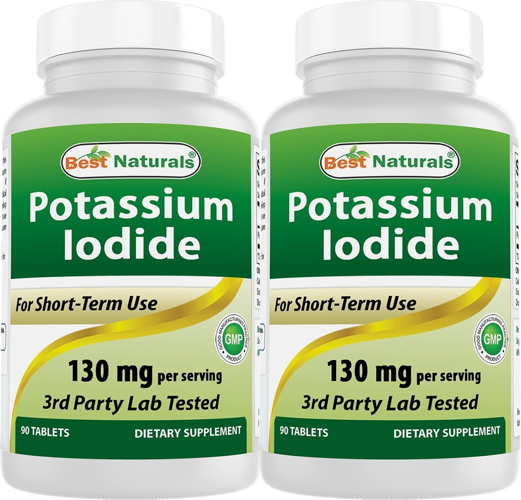 Parimad looduslikud kaaliumjodiid 130 mg ühe serveerimise kohta - toidulisand, 90 tabletti (2)