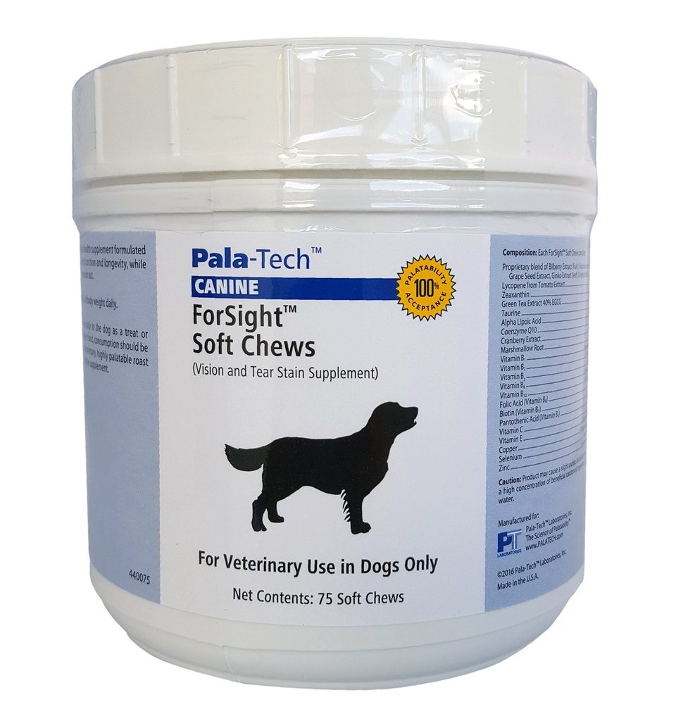 PalaTech Canine Forsight Petite Soft Chews - Pisarapleki närid koertele - Koerte silmade täiendus - toetab silmade tervist - ideaalne koera silmainfektsiooni raviks