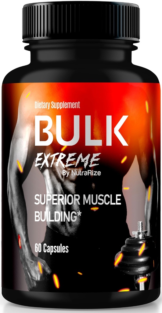 Bulk Extreme Superior lihaste hoone Advanced Formula, Bulk Extreme for Lean lihasmassi meestele, kõik looduslikud lihaste ehitaja, Mees pillid füüsilise jõudluse, ülevaated (60 kapslit)