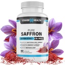 Pure Saffron Extract kapslid, 88,5 mg, 60 Veggie kapslid meeleolu parandamiseks ja energia toetus