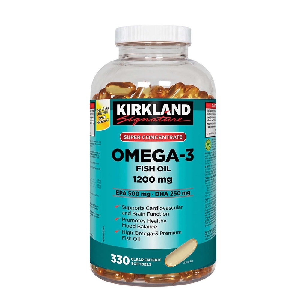 Kirkland Omega-3 Kalaõli 1000mg 300 Softgels