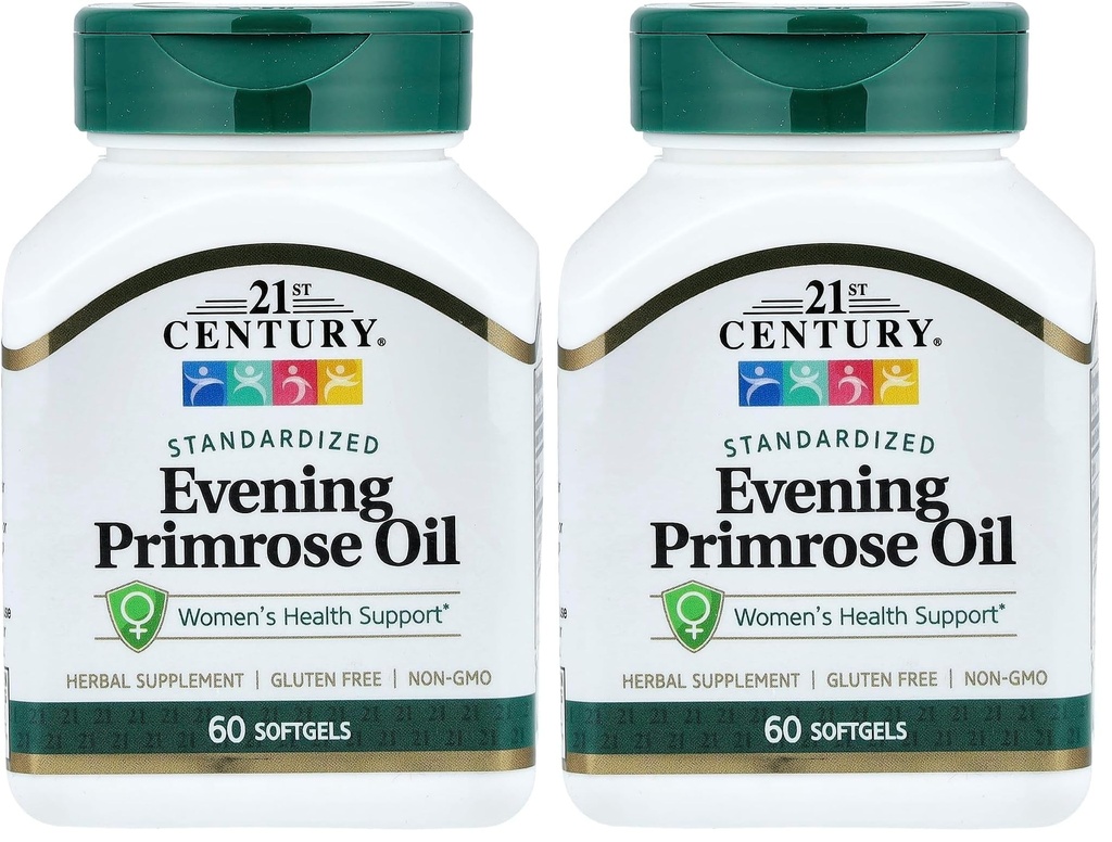 21. sajandi õhtune Primrose Oil Softgels, 60 Count (2. pakk)