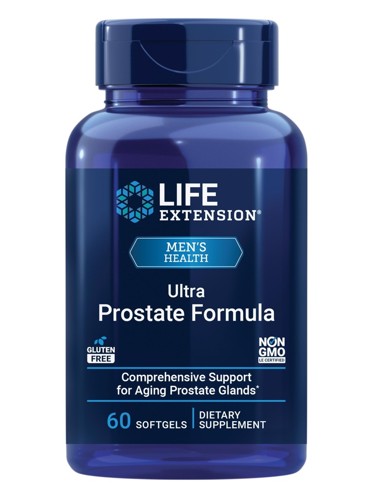 Elu pikendamine Ultra eesnäärme valem, Saw Palmetto meestele, pügeum, nõelamine Nõgese juur, lükopeen, eesnäärme tervis, uriinivool, PSA, mitte-GMO, Gluteenivaba, 60 pehmegeeli