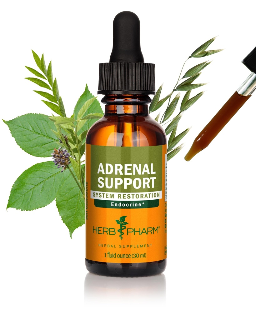 Herb Pharm Adrenal Support Vedel Taimne valem koos Eleuthero ja lagritsa Vedelik Ekstraktid - 1 Ounce