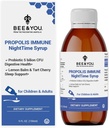 Bee and You Propolis Nighttime Syrup with Probiotic, Vitamin C, and Elderberry - Gentle Formula for Adults & Kids, 5 Fl Oz